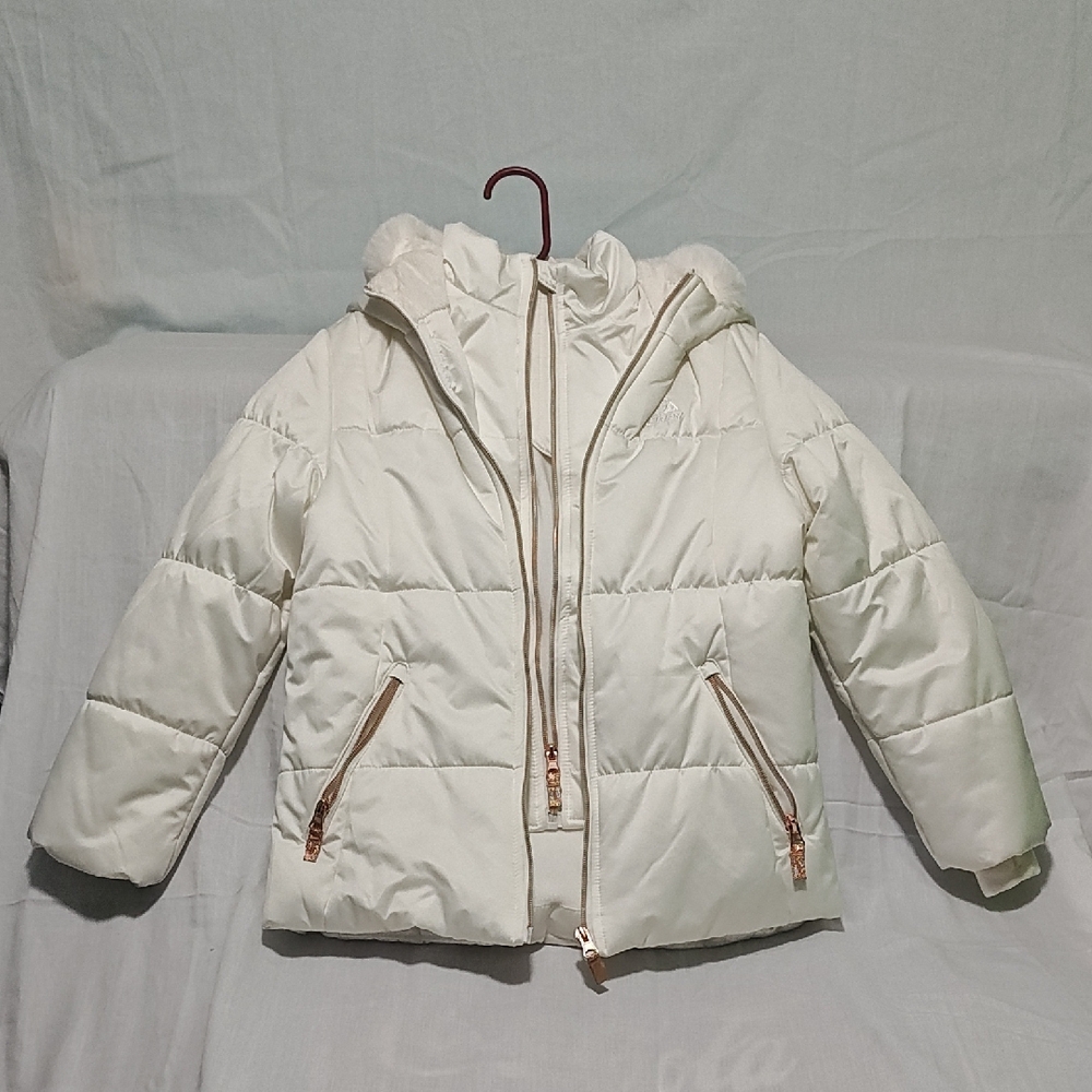 Kids White Puffer Jacket